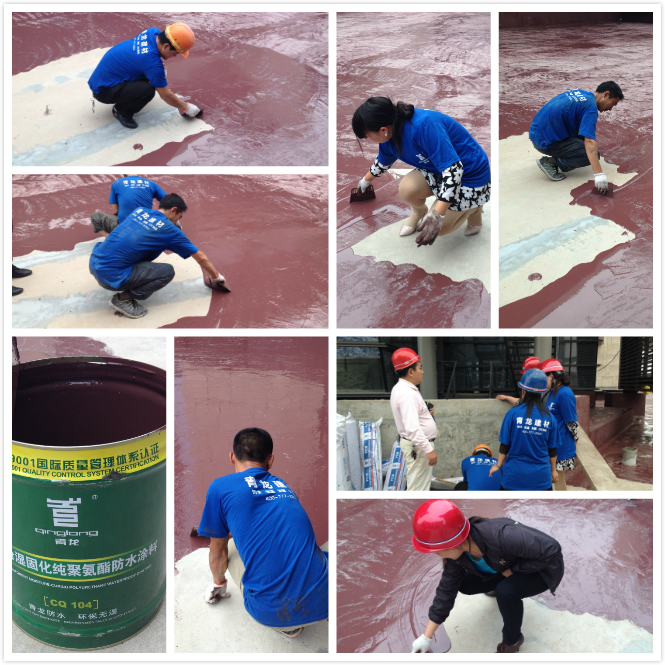 青龍工程師對施工進(jìn)行指導(dǎo)示范 成都防水